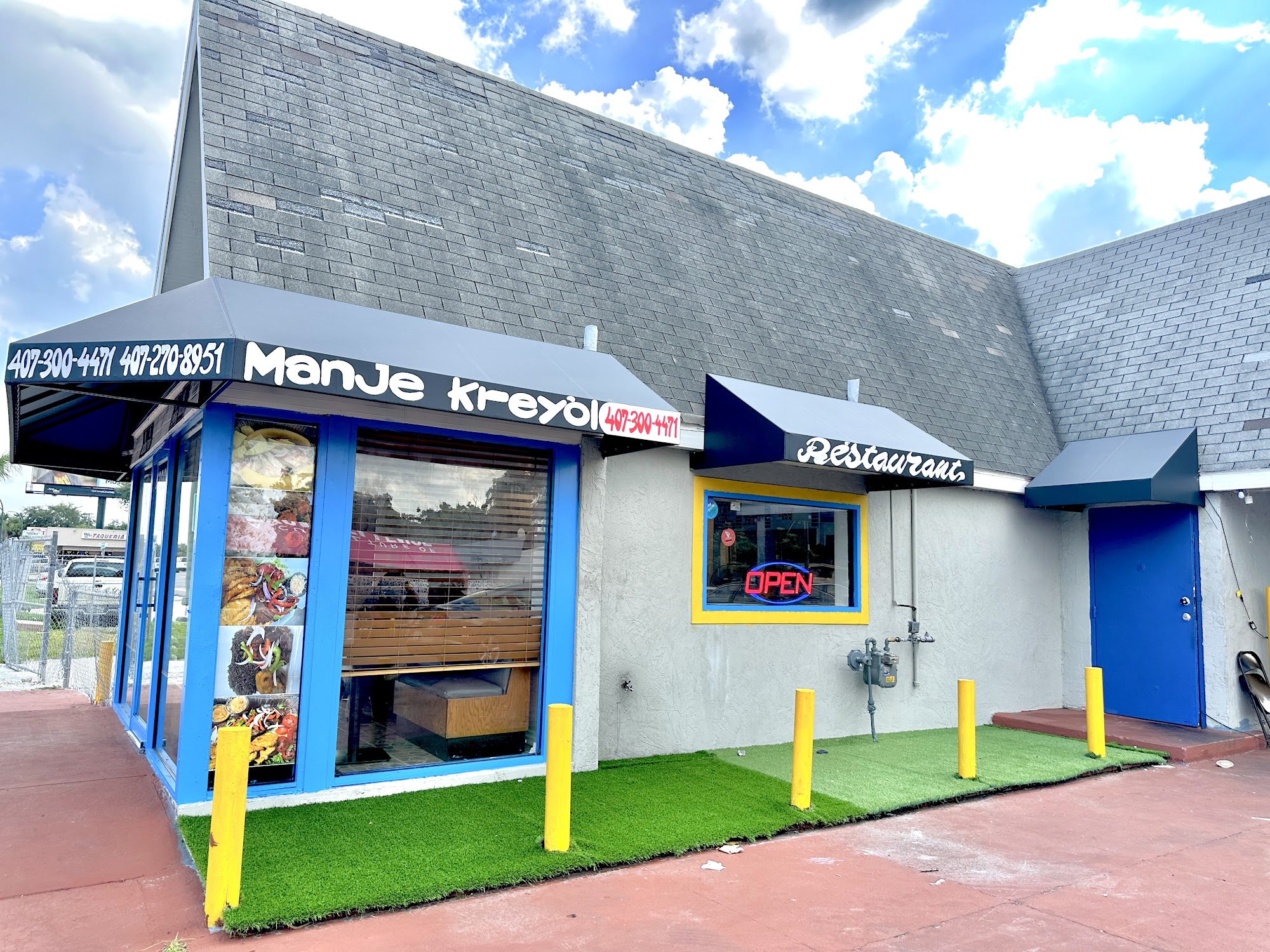 Manje Creole storefront on Orange Blossom Trail